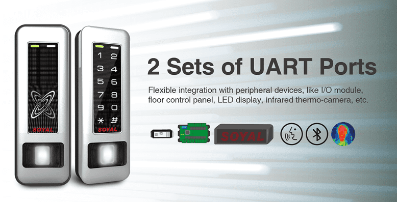 2 Sets of UART Ports- Soyal Biometric Access Controller AR-331-EF3DO