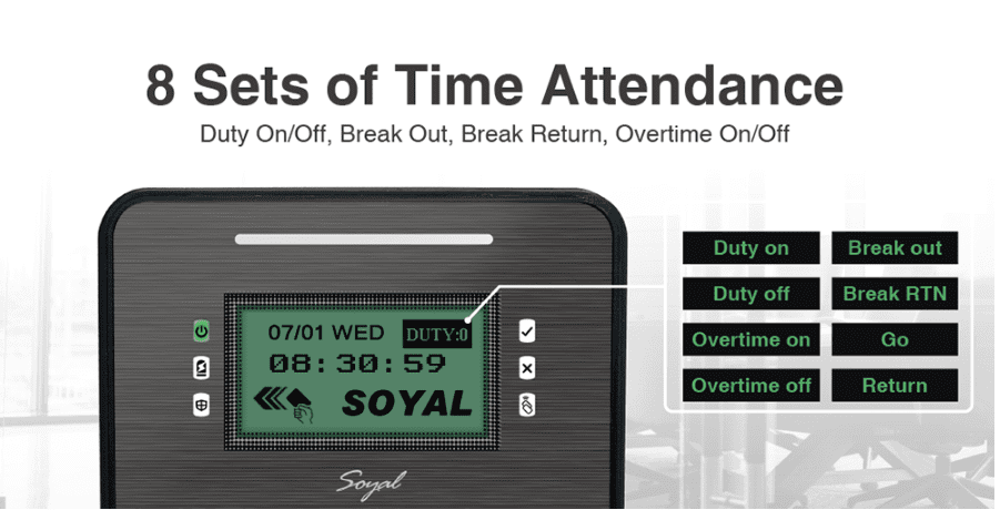8 Sets of time attendance Soyal Access Controller - AR-837-ER