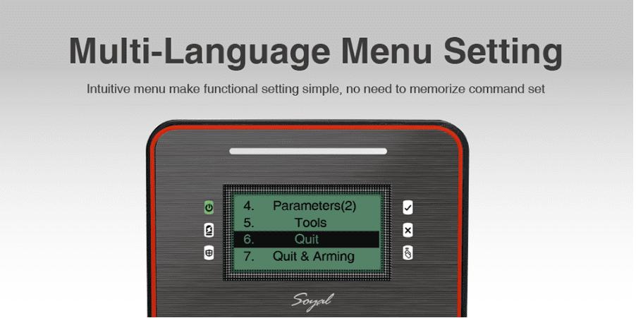 Multi Language Menu Setting - Soyal Access Control AR-837-ER