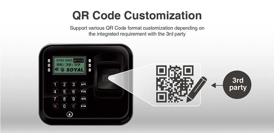 QR Code Customization - Soyal Code Controller AR-837-EL