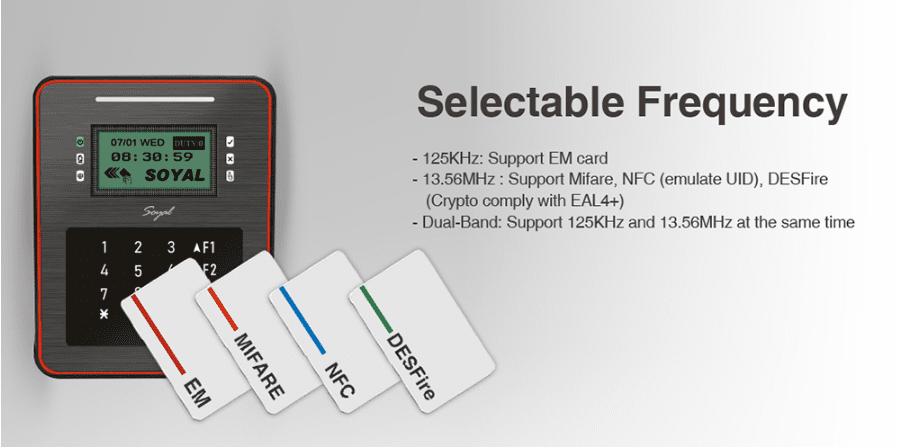Selectable Frequency - Soyal Access Control AR-837-ER