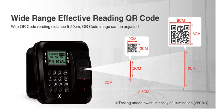 Wide Range Effective Reading QR Code - Soyal Code Controller AR-837-EL