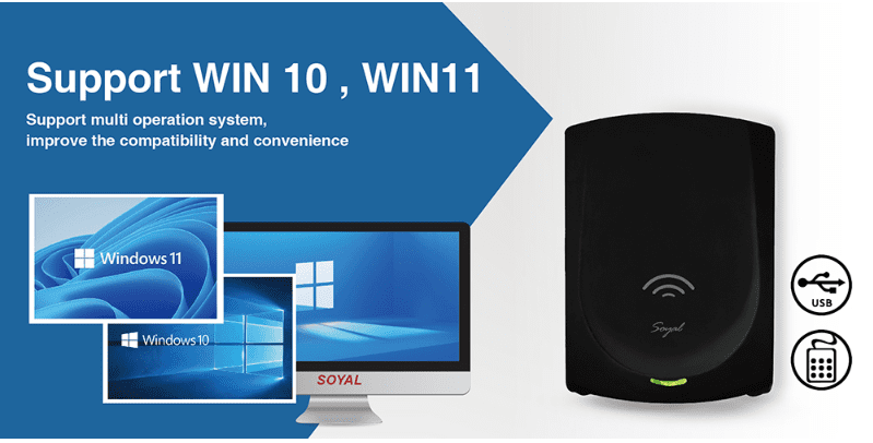 Support Win 10 - Win11 - Soyal Dual Band Registration Reader - AR-725-R