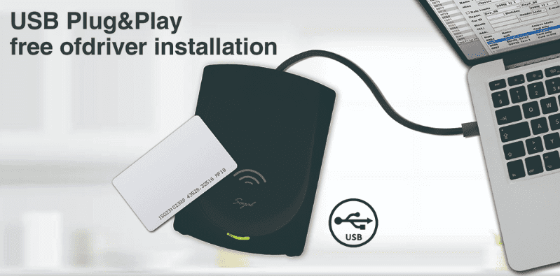 USB Plug&Play Free of Driver Installation - Soyal Dual Band Registration Reader - AR-725-R