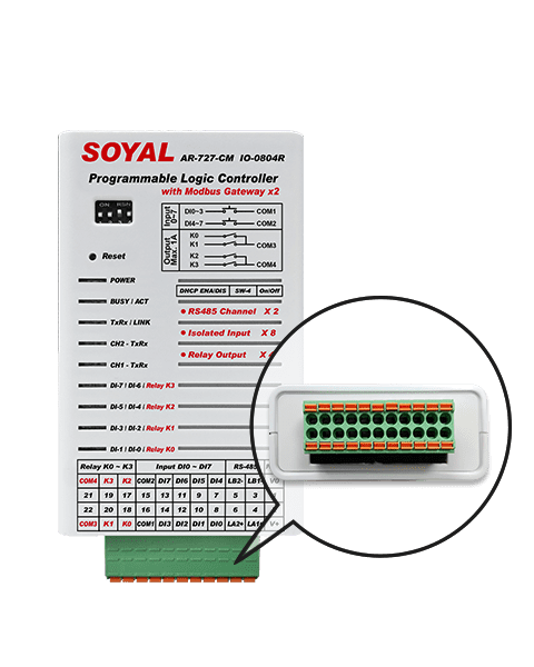 Isolated programmable logic programming controller-Mini WEB PLC - DIN35